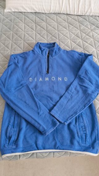 Sudadera Diamond Co. Azul Media Cremallera