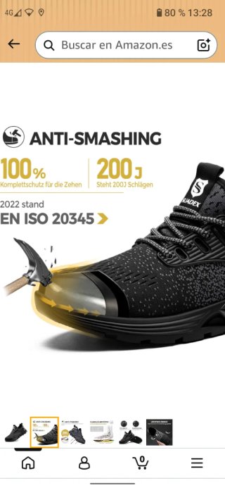 Zapatos de seguridad Suadex unisex talla 41 antide