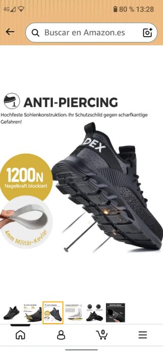 Zapatos de seguridad Suadex unisex talla 41 antide