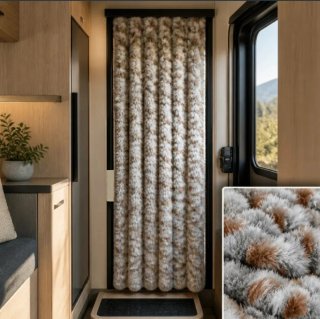 Cortina Puerta Caravana Terciopelo 100x200