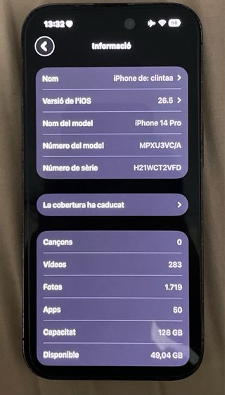 iPhone 14 Pro 128GB Negro/Azul
