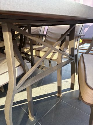 Conjunto Mesa y 6 Sillones Jardín