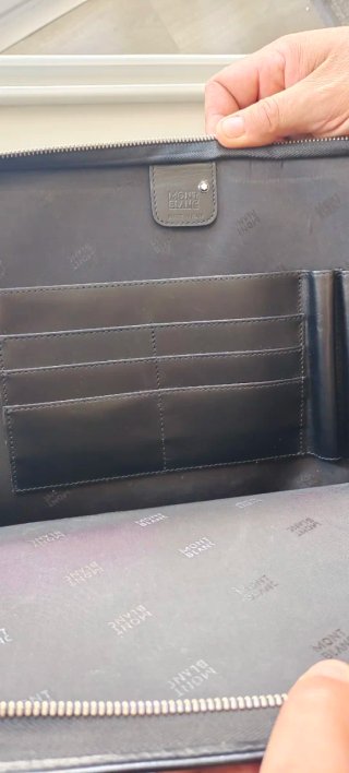 Portadocumentos auténtico Montblanc Piel Negra