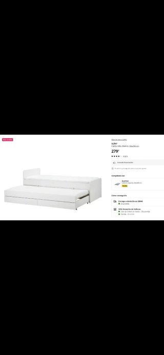 Cama nido Ikea SLÄKT blanca