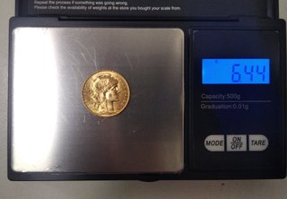 MONEDA ORO 20 FRANCOS 1910 GALLO MARIANN