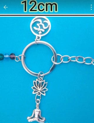Portachiavi Chakra, Fiore di Loto, Sole, Om