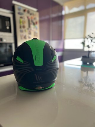 Casco Moto MT Targo Doppler Negro/Verde tallaL