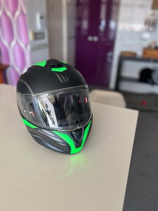 Casco Moto MT Targo Doppler Negro/Verde tallaL