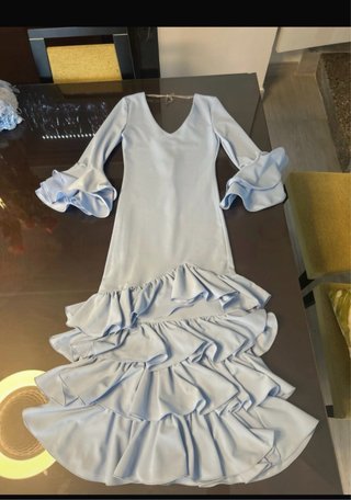 Vestido de flamenca infantil azul