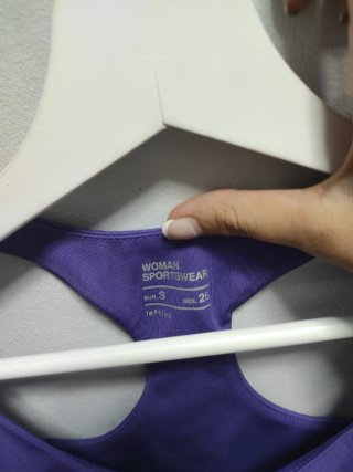Top sportivo donna viola