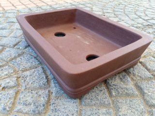Maceta Rectangular Bonsái Marrón