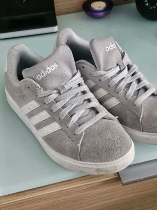 Zapatillas Adidas Grand Court Gris/Blanco