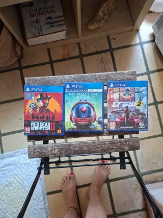 Lote 3 Juegos PS4: Red Dead, No Man's Sky, Crew 2