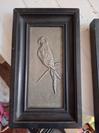 Cuadro Vintage Metal Perico Negro