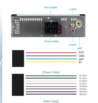Radio Coche 1 DIN Bluetooth USB FM
