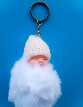 Portachiavi Bambino Morbido Bianco