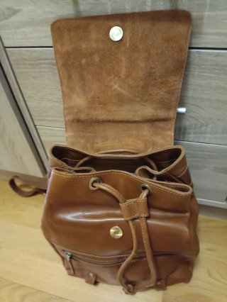 Mochila de cuero Morgado marrón