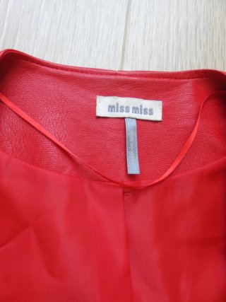Chaqueta efecto piel Miss Miss roja Talla L