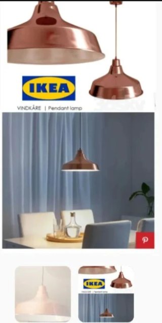 Lámpara Techo VINDKARE IKEA Cobre