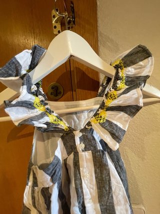 Vestido niña lino rayas