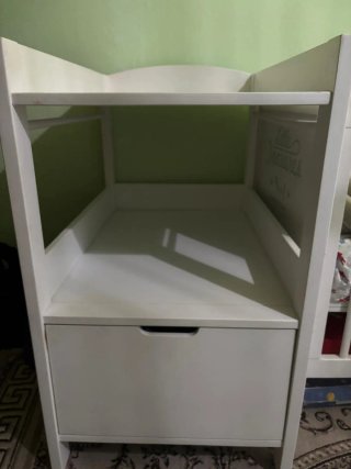 Cuna infantil blanca+cambiador