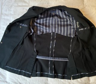 Brooks Brothers Americana Algodón Azul Marino