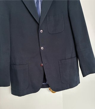 Brooks Brothers Americana Algodón Azul Marino