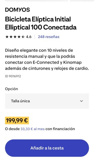 Elíptica Domyos 100 Decathlon - Nueva