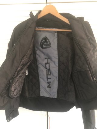 Chaqueta Moto Mtech Mujer Negra