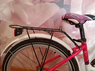 Bicicleta niña rosa y blanca 8-12 años