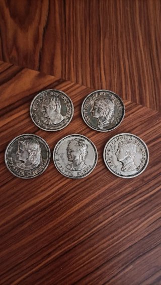 5 monedas conmemorativas