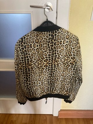 Cazadora Bomber Reversible Animal Print Negra