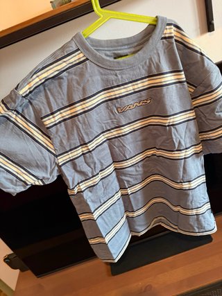 Camiseta Vans Rayas Azul y Blanco Talla L