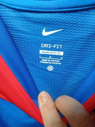 Camiseta Nike Fútbol Azul y Roja