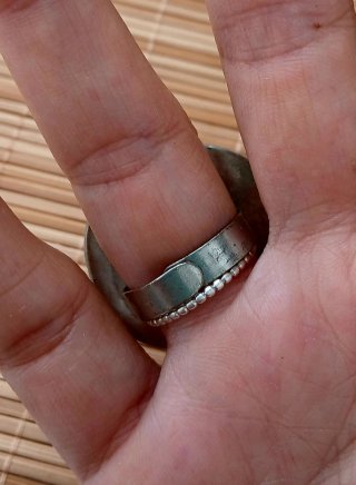 Anillo vintage / Y2K  plateado grande
