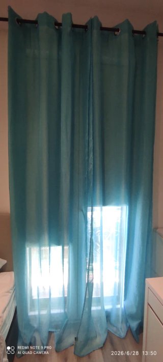 Cortinas Azul Turquesa Habitación Juvenil