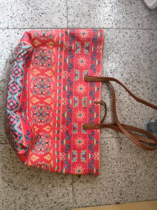 Bolso Desigual shopper reversible marrón multicolo