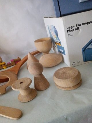 Lote Juguetes Madera Caja Registradora