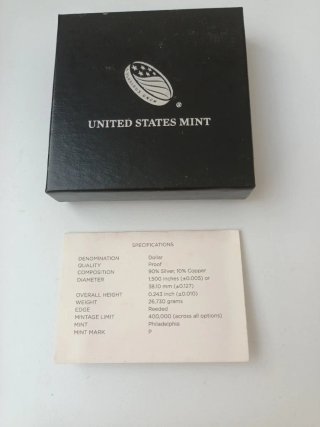 Moneda 1 Dólar Plata Salón Fama 2014