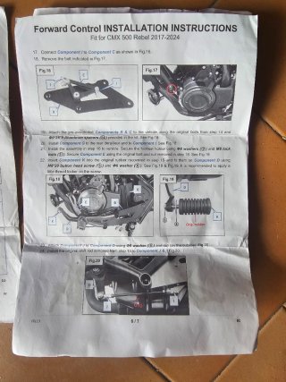 Reposapiés CMX 500 Rebel 2017-2024 NUEVO