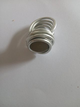 Anillo y pendientes plata y verde oliva