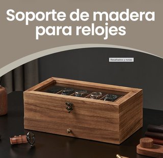 Caja Organizadora 12 Relojes madera