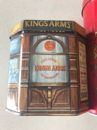 2 scatole latta vintage Kings Arms e Bensdorp