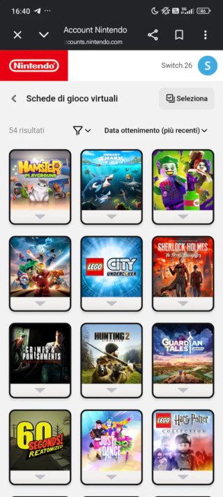 Nintendo Switch + 4 Giochi Fisici + 54 Giochi DIG