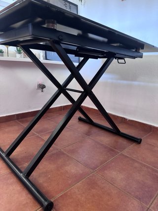 Mesa de cristal extensible con 3 sillas