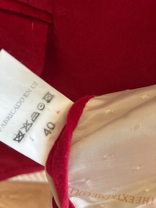 Chaqueta Terciopelo Rojo Talla 40