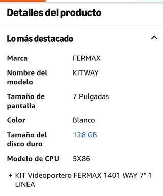 Videoportero Fermax 1401 Way 7" Táctil 50% desc