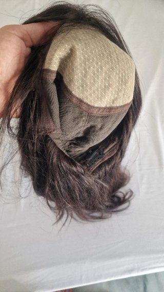 Peluca Pelo Natural Negra/Marrón Nueva