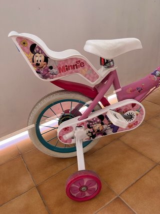 Bicicleta infantil Minnie Mouse rosa