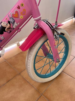 Bicicleta infantil Minnie Mouse rosa